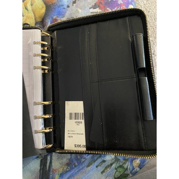 Montblanc Blk Leather Zipper Around Planner/organizer NWT, 4x6 Width 11/2” - Picture 5 of 15